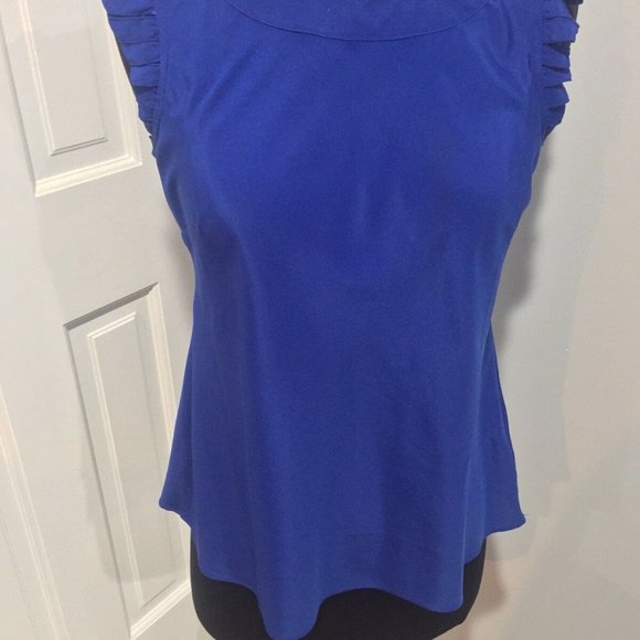 Banana Republic Sleeveless Blue XS Silky Buttons - Picture 6 of 7